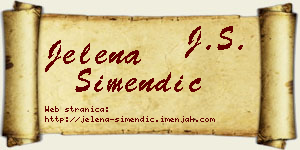 Jelena Simendić vizit kartica